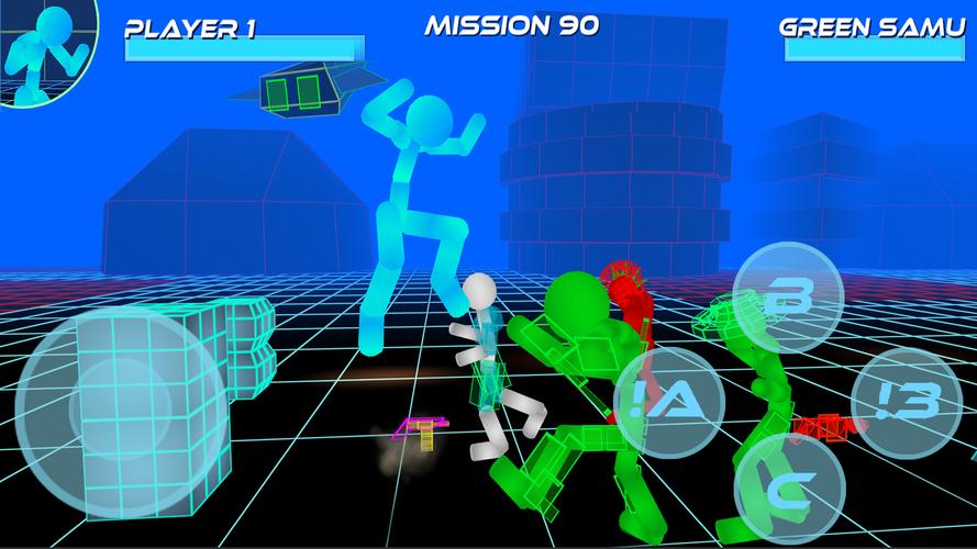 Stickman Neon Street Fighting屏幕截圖0