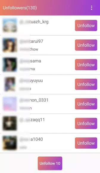 Follow Analyzer who not follow屏幕截圖1