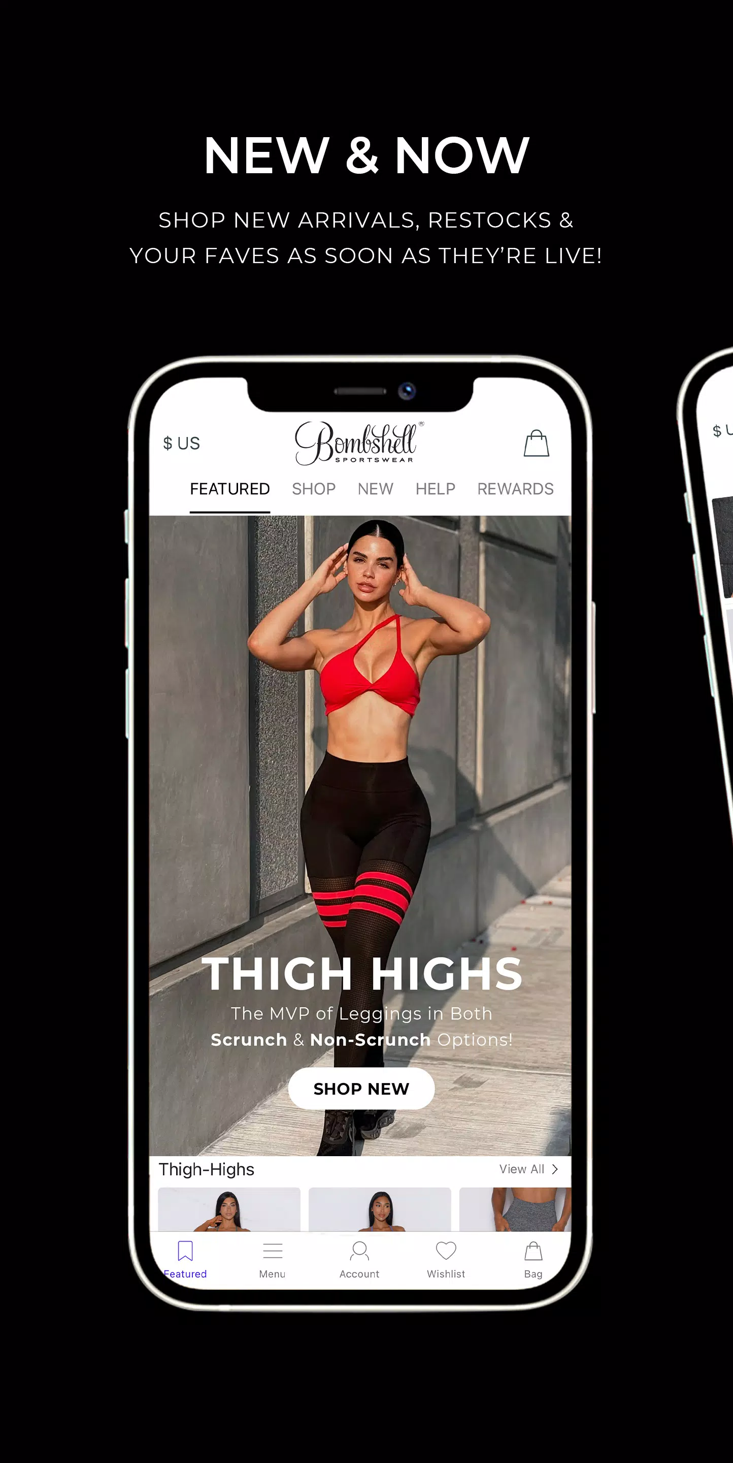 Bombshell Sportswear. Screenshot 1