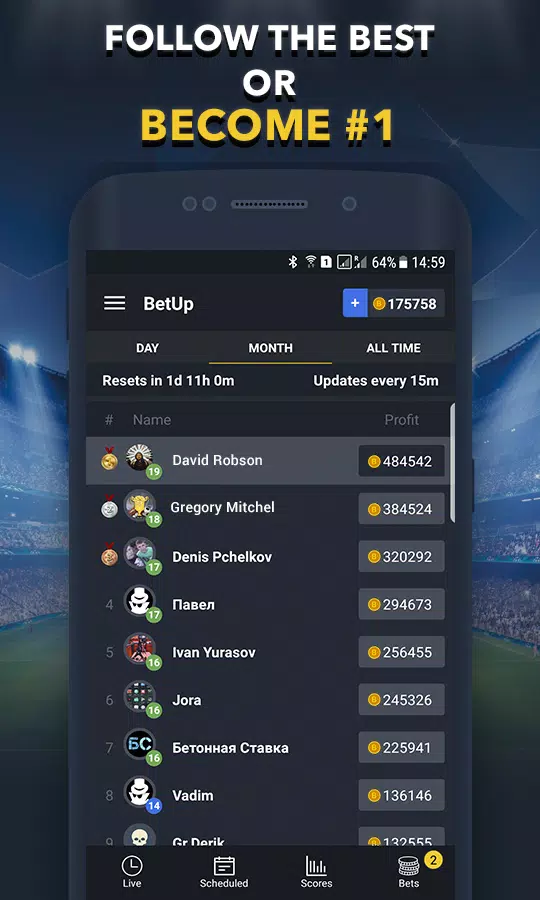 Screenshot Sports Betting Game - BET UP 3