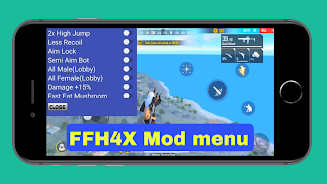 Screenshot ffh4x mod menu for f fire 1