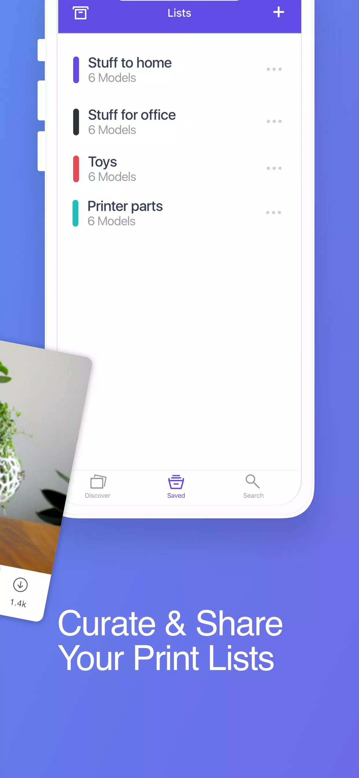 Screenshot 3D Models Printing - Thinger 3