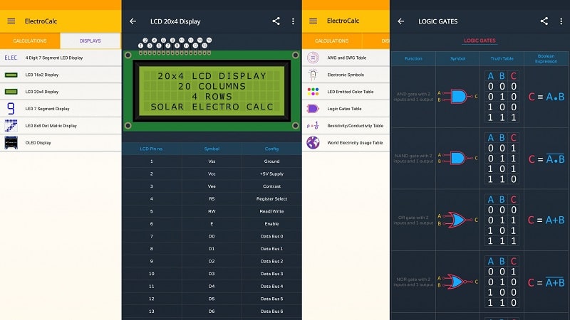 ElectroCalc Captura de tela 2