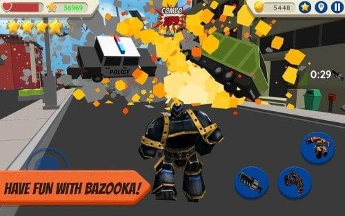 Robot Hero: City Simulator 3D Скриншот 2