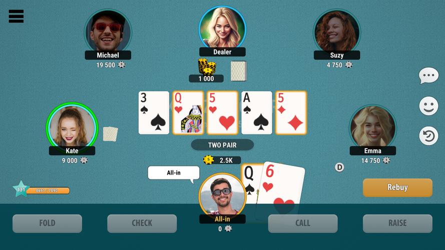 Kindza Poker ဖန်သားပြင်ဓာတ်ပုံ 1