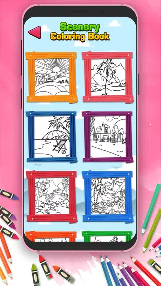 Scenery Coloring Book ကိုဖန်သားပြင်1