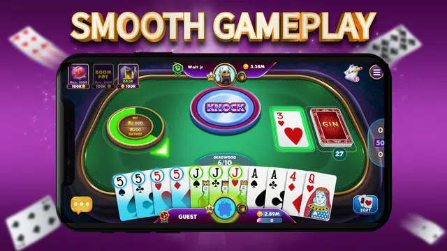 Gin Rummy Elite: Online Game ảnh chụp màn hình 1