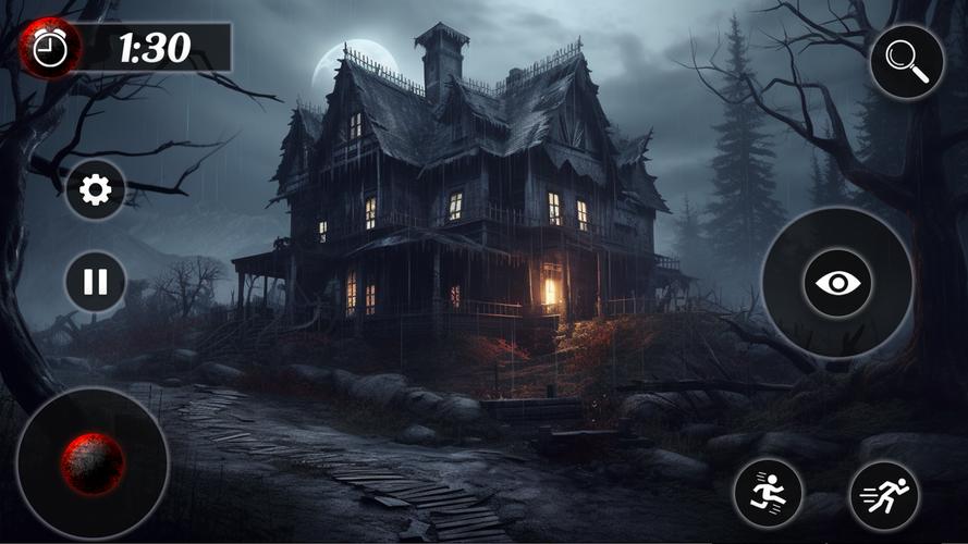 Evil Scary Mansion Games 3D captura de pantalla 0