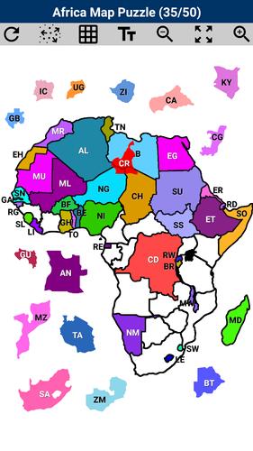 Africa Map Puzzle captura de pantalla 1