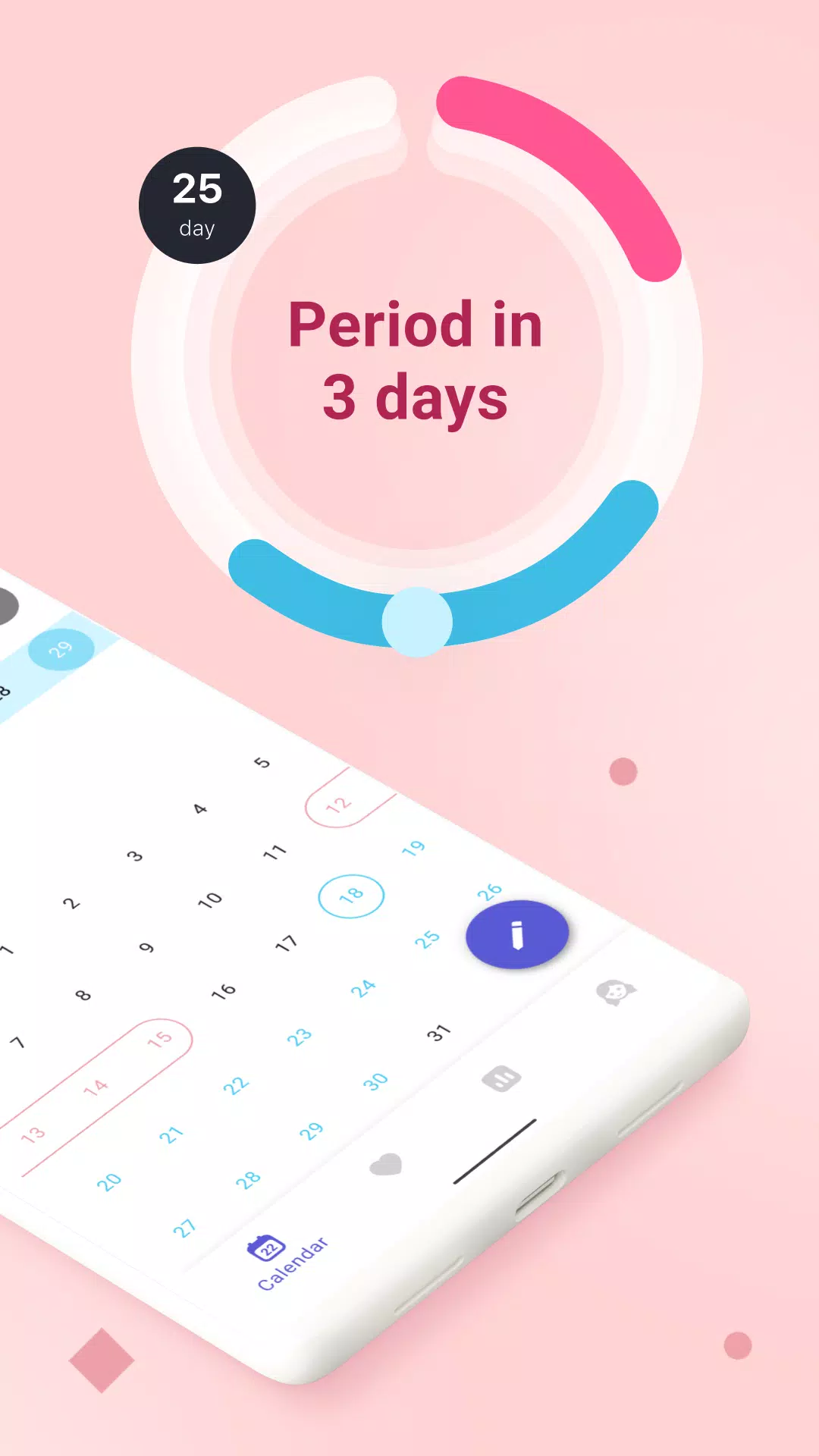 Clover－Period & Cycle Tracker ảnh chụp màn hình 1