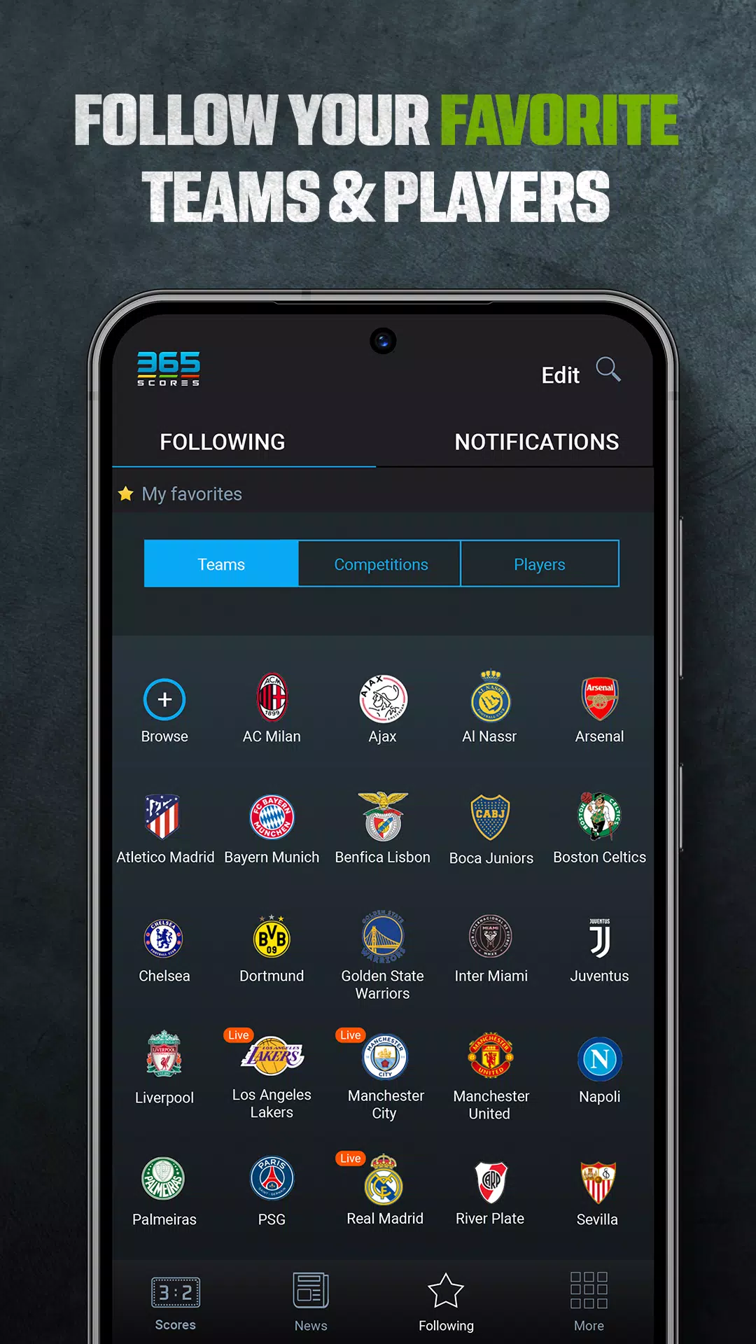 365Scores: Live Scores & News 스크린샷 0