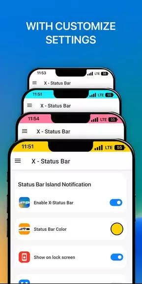 iCenter iOS 16: X - Status Bar スクリーンショット 0