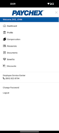 Screenshot Paychex Oasis Employee Connect 0