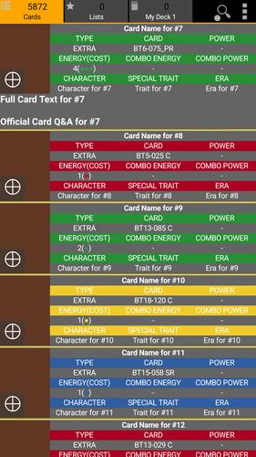 Database for Super Ball TCG capture d’écran 1