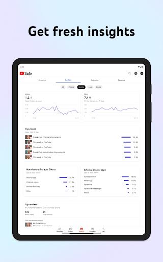ภาพหน้าจอ YouTube Studio 1