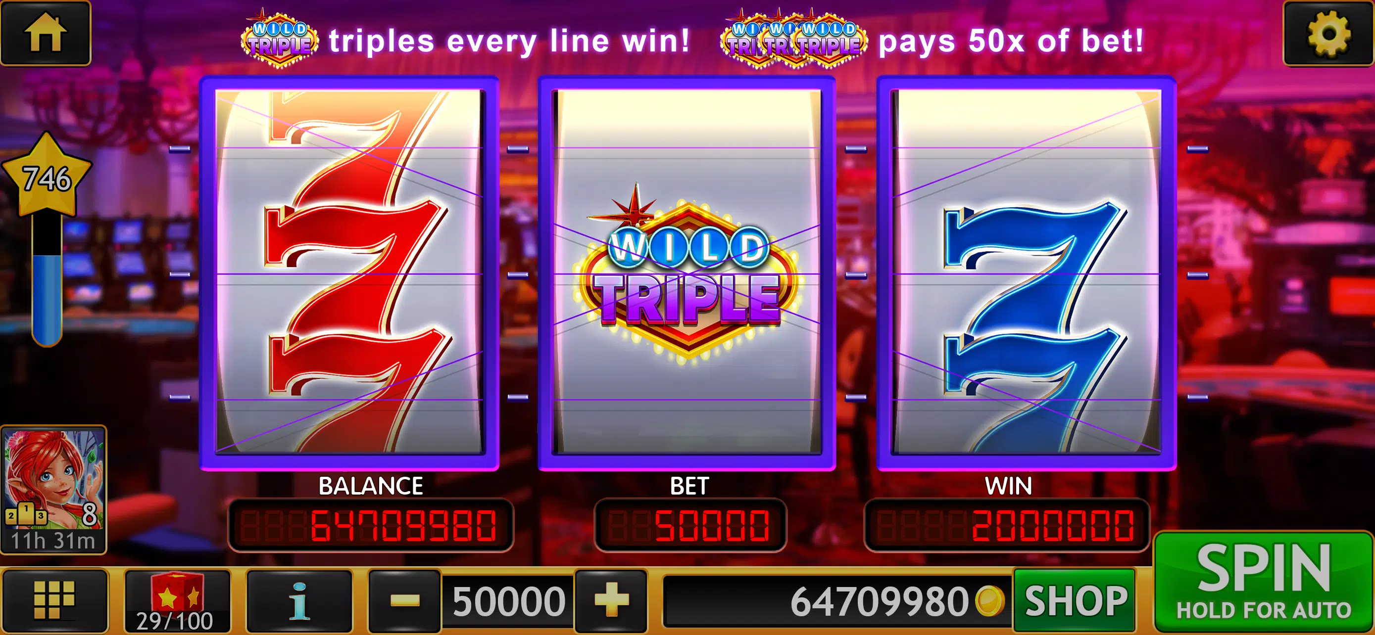 Wild Triple 777 Slots Casino zrzut ekranu 0