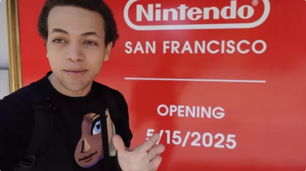 Camper wacht op Switch 2 in San Francisco Nintendo Store voordat hij wordt geopend