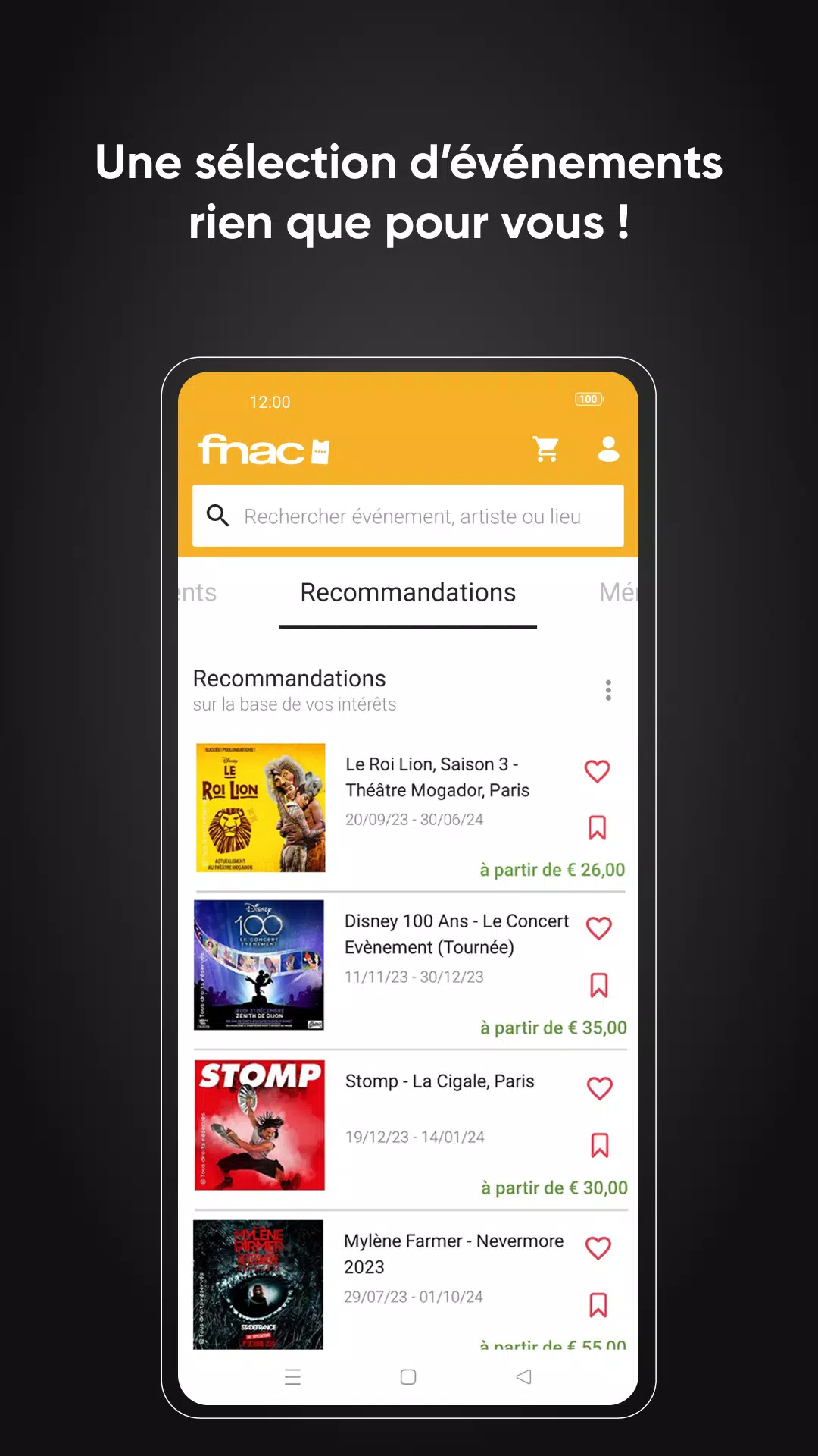 Fnac Spectacles screenshot 1