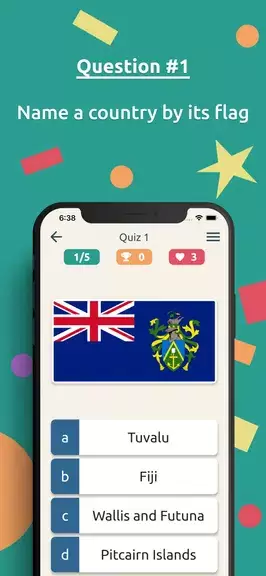 Flags Quiz:  World Geo Trivia Zrzut ekranu 1