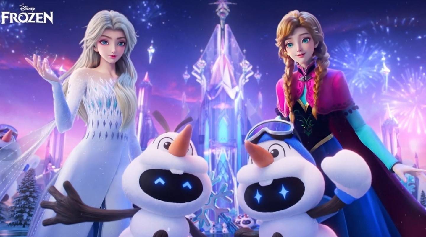 Elsa de Frozen, Anna e Olaf Juntam -se Honor of Kings