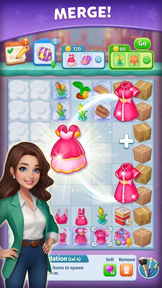 ภาพหน้าจอ Style & Makeover: Merge Puzzle Mod 2