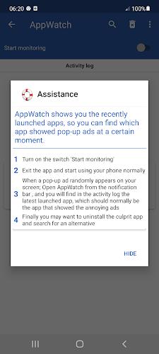 AppWatch - Popup Ad Detector ภาพหน้าจอ 1