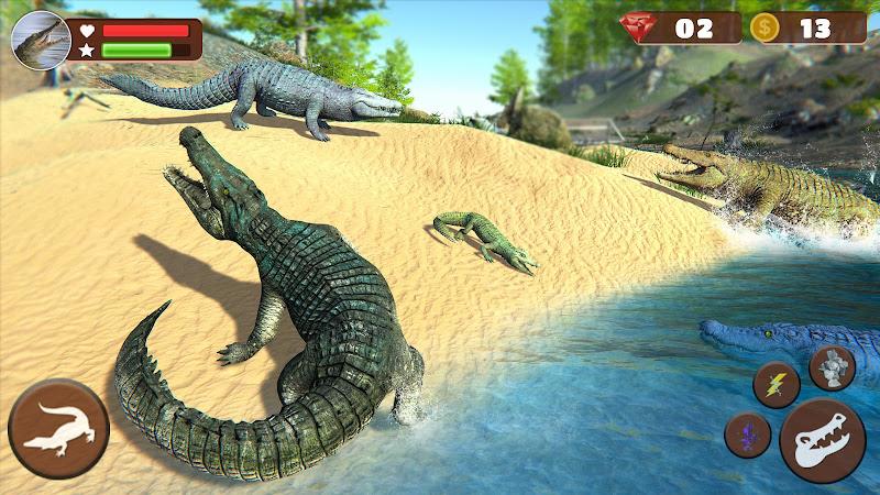 Wild Crocodile Family Sim Game Capture d'écran 3