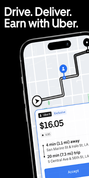 Uber Driver - для водителей экрана 0