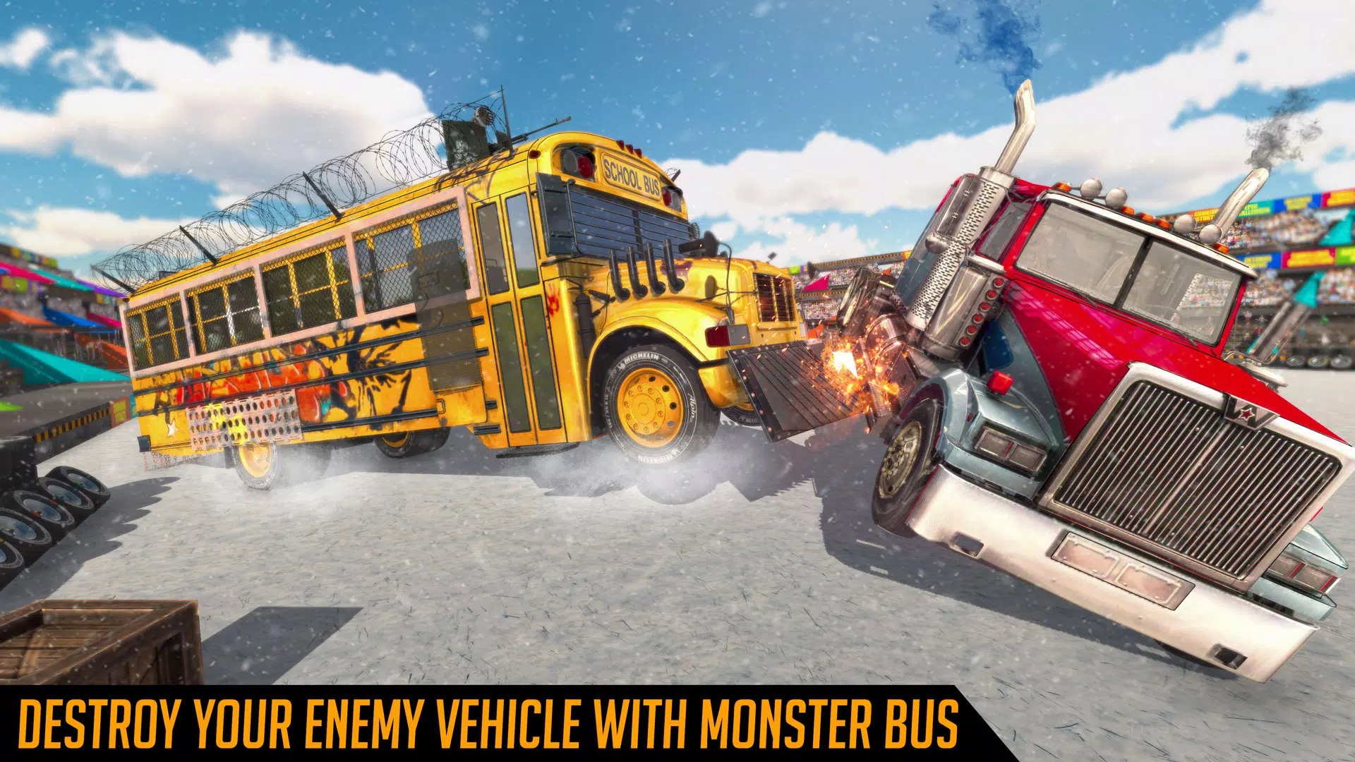 Monster Bus Derby Destruction Ekran Görüntüsü 3