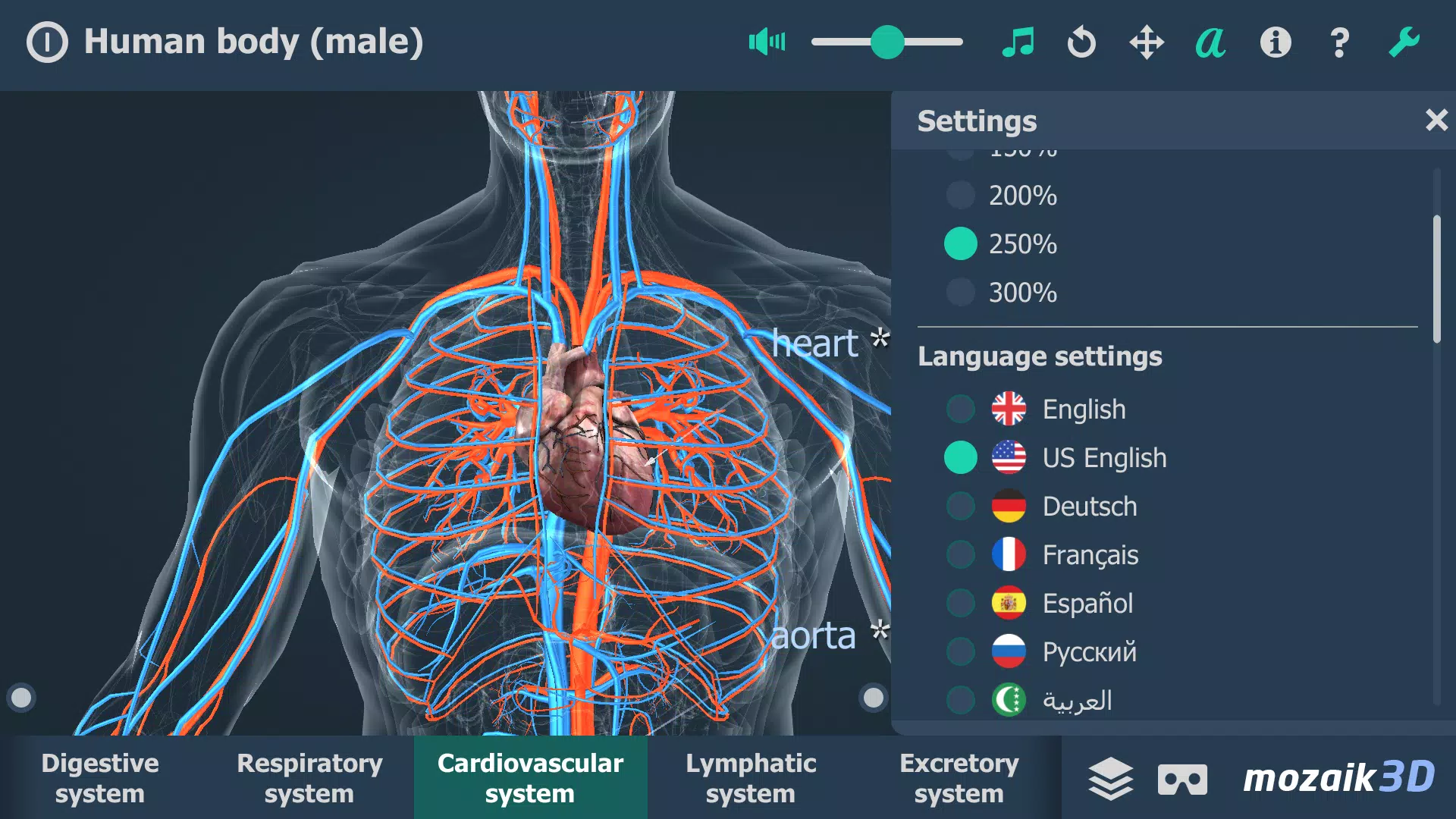 Human body (male) 3D scene屏幕截圖1