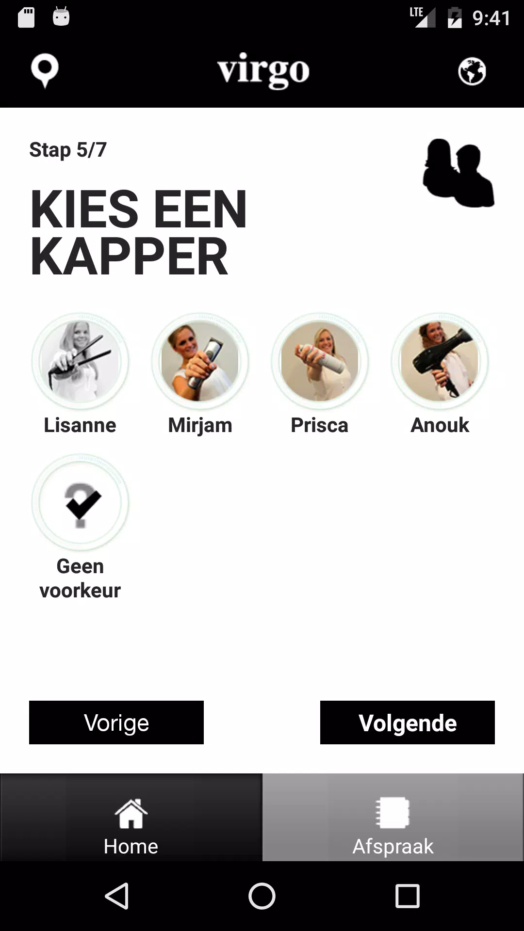 Virgo Kappersteam screenshot 3