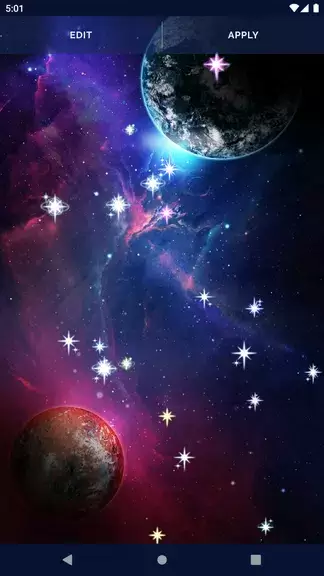 Galaxy Universe Live Wallpaper स्क्रीनशॉट 3