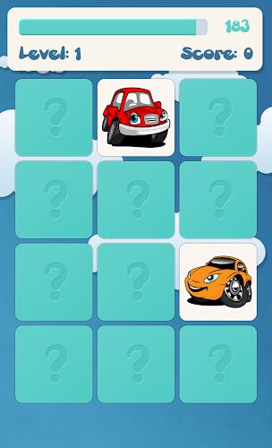 Cars memory game for kids Screenshot 2