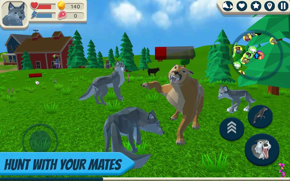 Wolf Simulator: Wild Animals 3 Mod Captura de pantalla 0