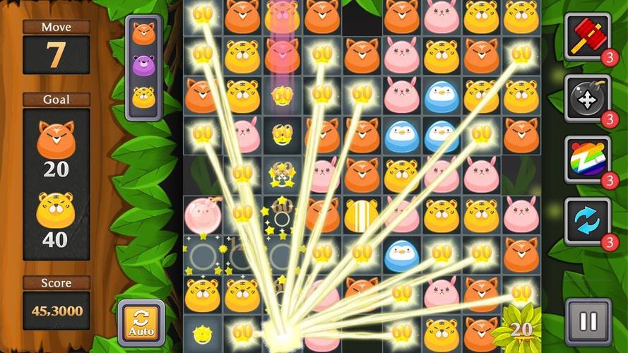 Jungle Match Puzzle экрана 0