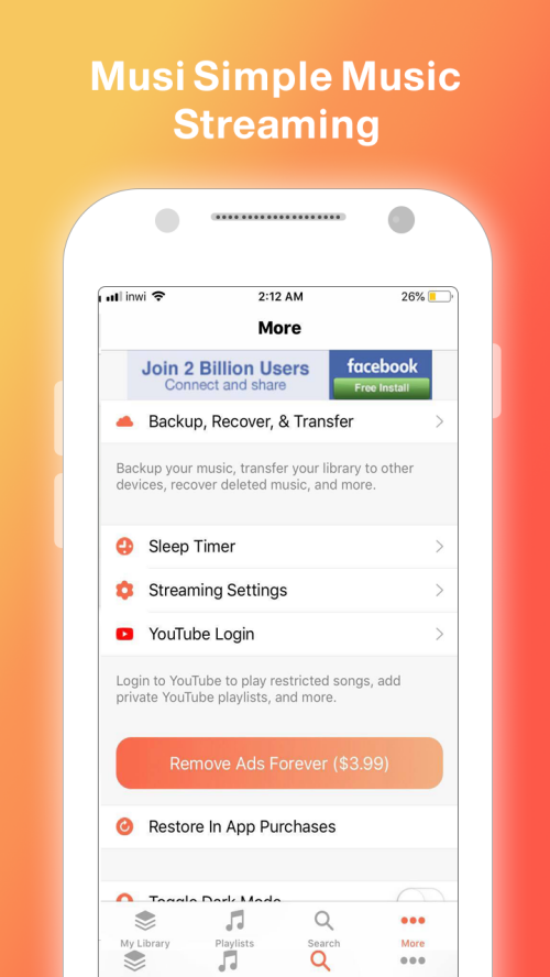 Musi : Simple Music Streaming Advice 2019 captura de pantalla 0