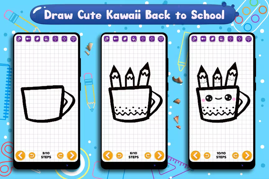 ภาพหน้าจอ Learn to Draw School Supplies 3