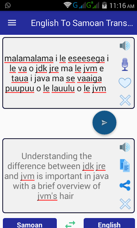 English Samoan Translator ekran görüntüsü 1