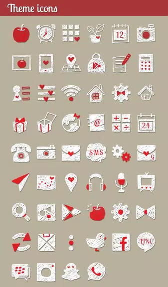 Heart Apple Theme +HOME ကိုဖန်သားပြင်2