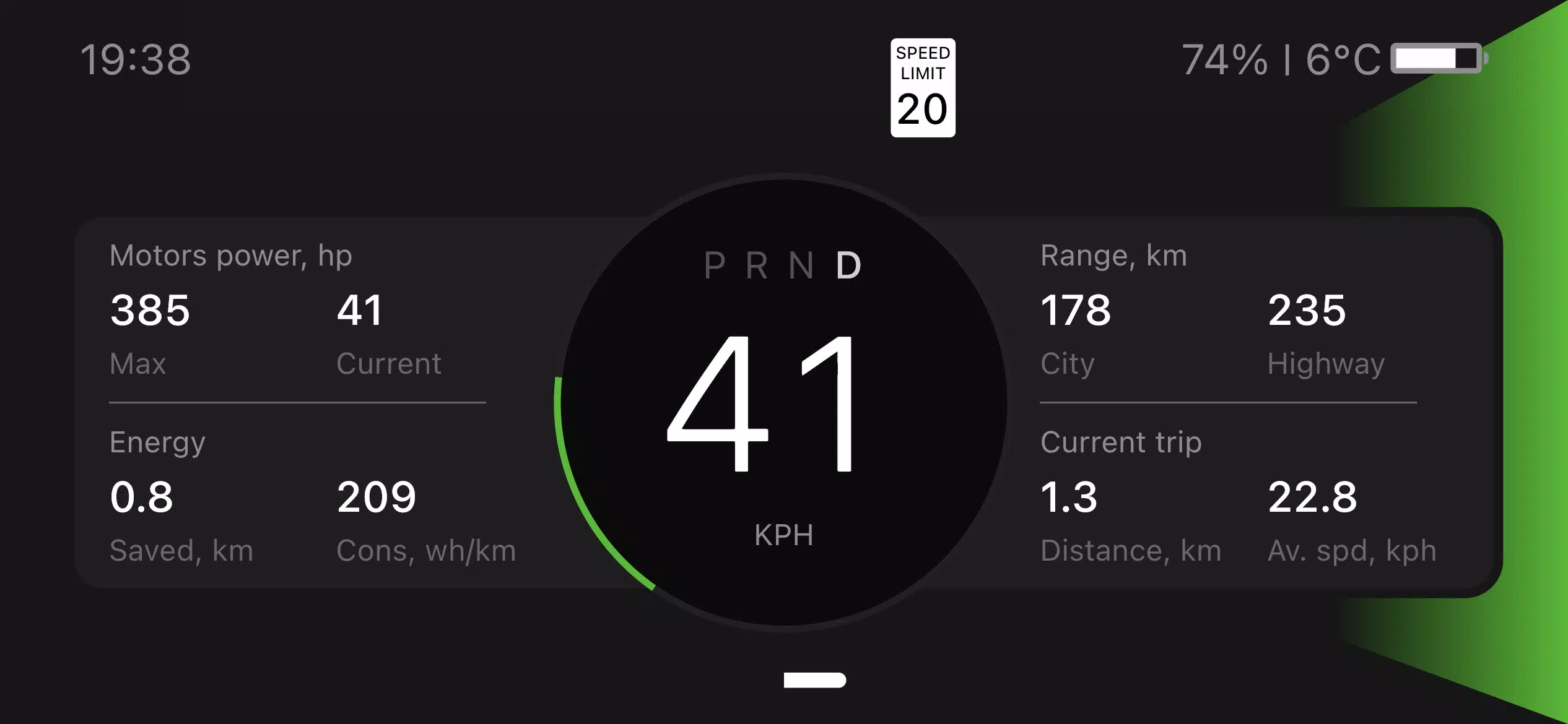 ภาพหน้าจอ Teslogic Dash 1