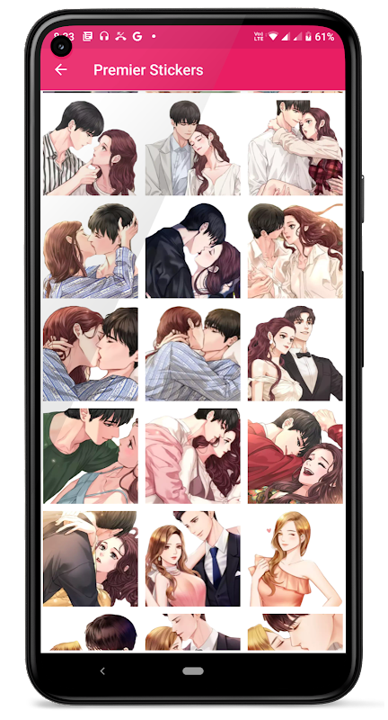 Kiss Me Love Stickers: Kiss Me Wallpaper 스크린샷 2