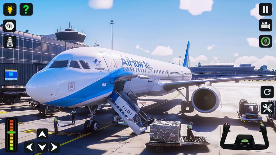 Airplane Simulator 3D Offline ekran görüntüsü 3