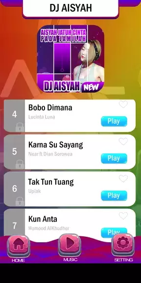 Piano Tiles DJ Aisyah Jamilah Ekran Görüntüsü 1