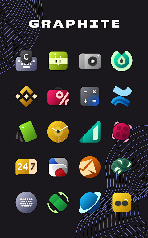 Graphite Icon Pack Mod スクリーンショット 1