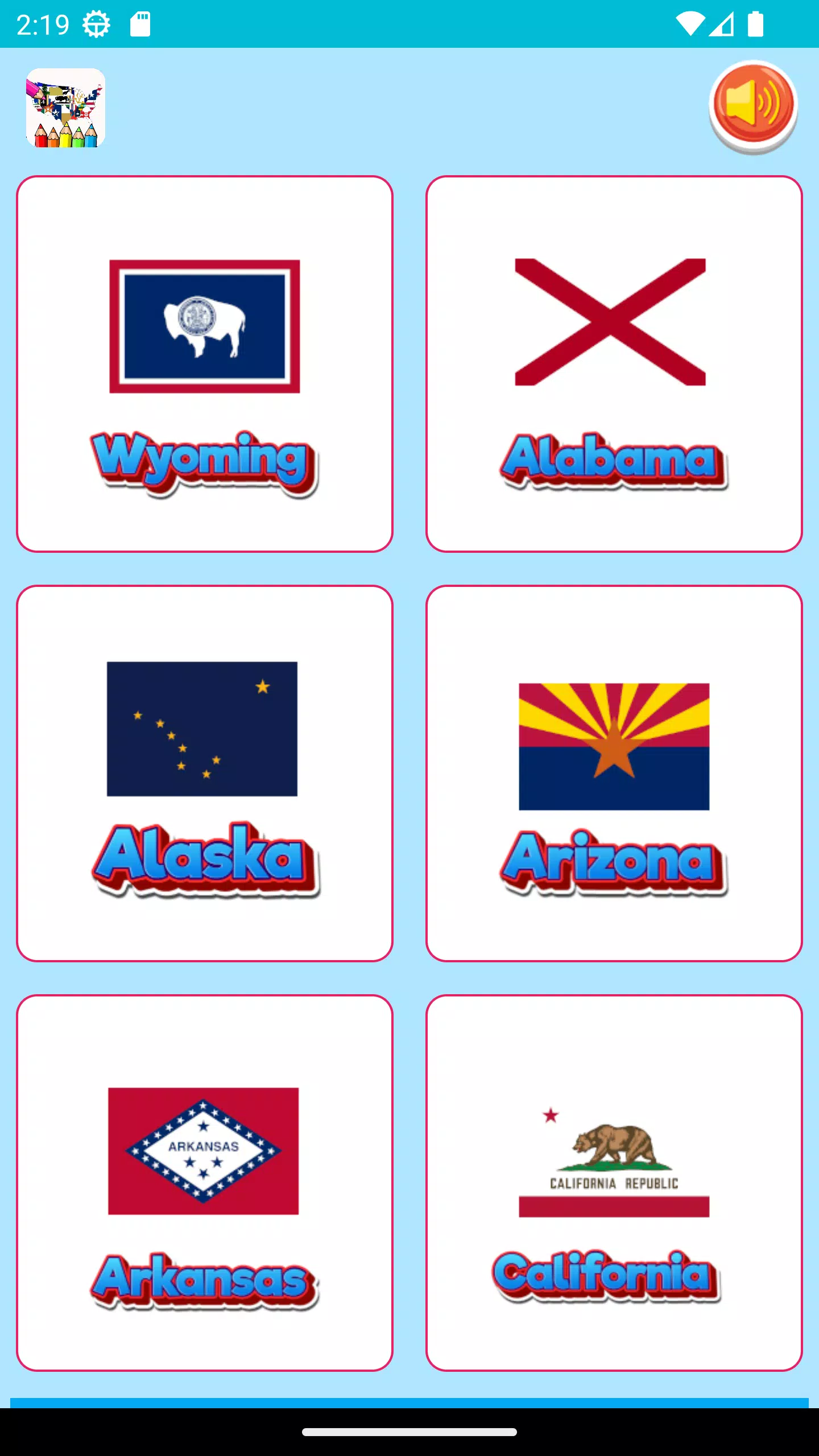 coloring flag of U.S. state屏幕截圖2