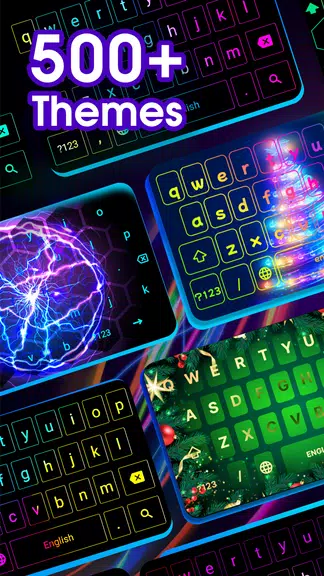Neon LED Keyboard: RGB & Emoji Screenshot 1