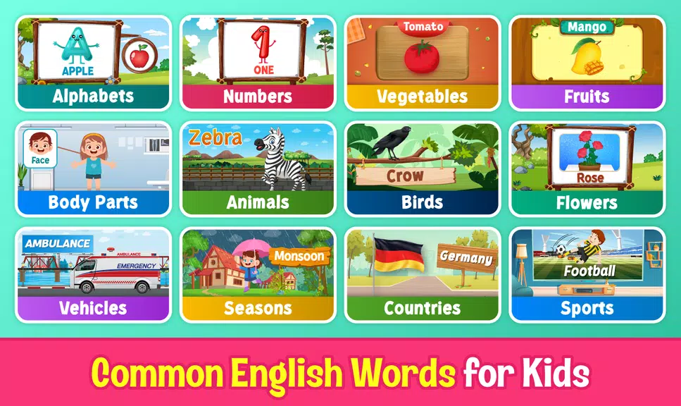 Kids English Learning Games स्क्रीनशॉट 0