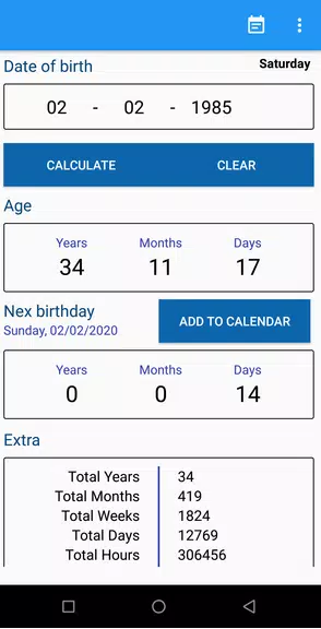 Age Calculator स्क्रीनशॉट 0