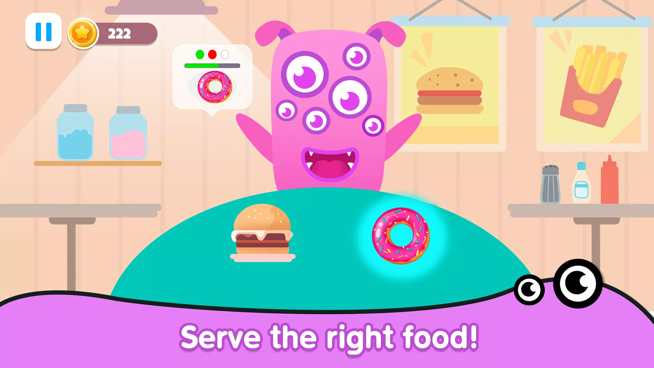 Kitchen monster games for kids screenshot 1