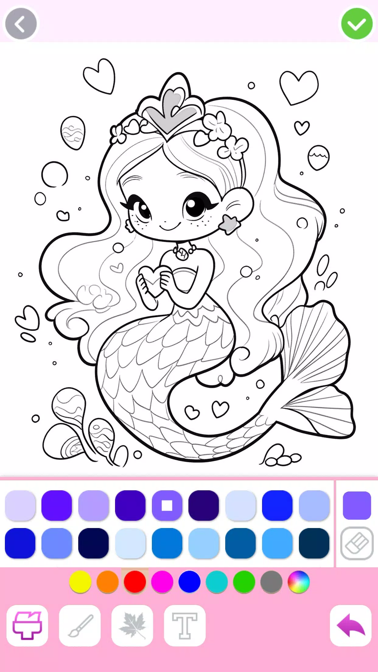 Mermaid Coloring:Mermaid games屏幕截圖0